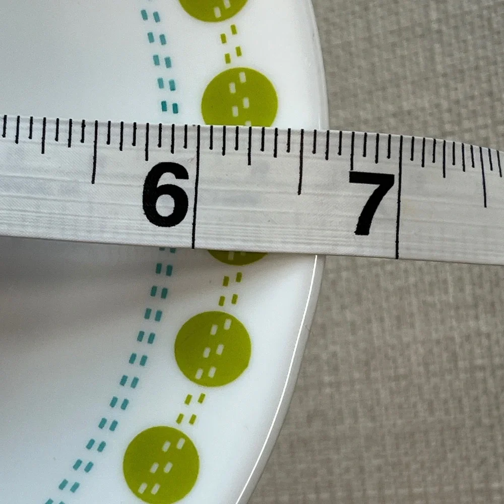 4 Corelle Bread Plates 6.75" South Beach White, Green, & Blue Vitrelle Glass - Picture 4 of 4